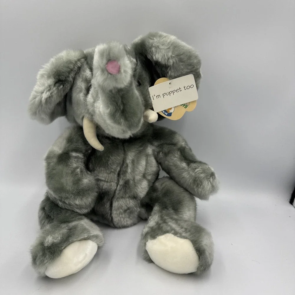 SKM Plush Toys Elephant Puppet NWT